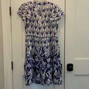 Anthropologie Size Small NEW Blue and White Floral Dress